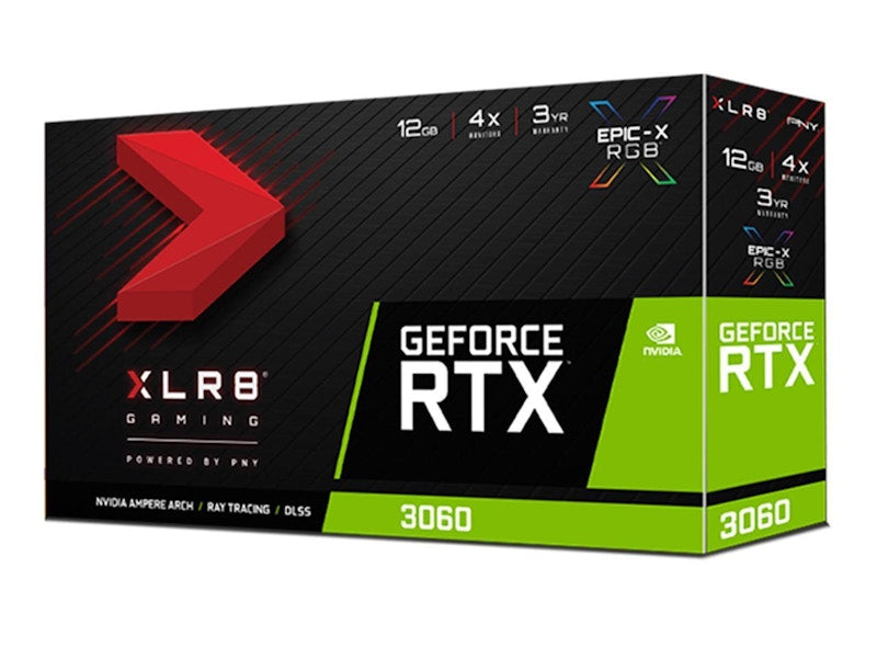 NVIDIA PNY GeForce RTX 3060 XLR8 GAMING REVEL EPIC-X RGB 12G Graphics Card (VCG306012SFXPPB)