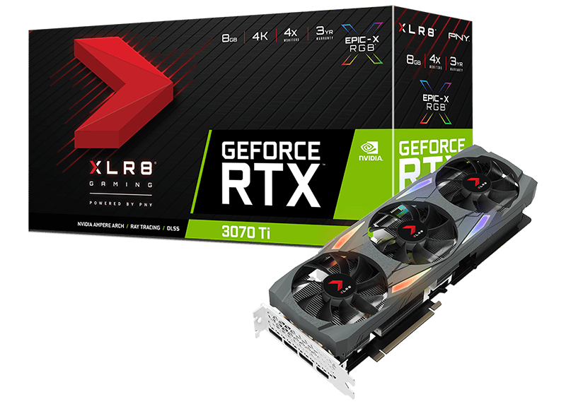 NVIDIA PNY GeForce RTX 3070 Ti XLR8 Gaming UPRISING 8G (VCG3070T8TFXMPB)
