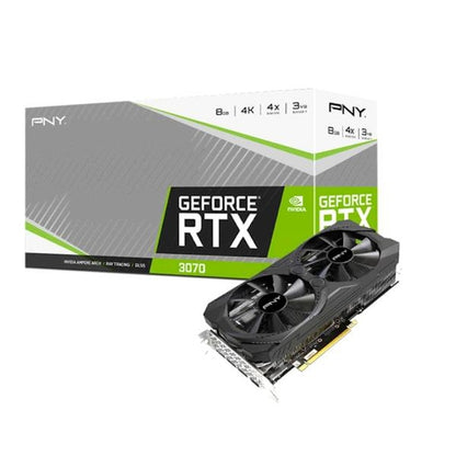 NVIDIA PNY GeForce RTX 3070 UPRISING Dual Fan 8GB LHR Graphics Card (VCG30708LDFMPB)