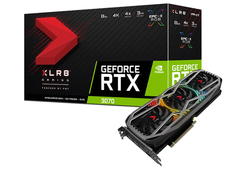NVIDIA PNY GeForce RTX 3070 XLR8 GAMING REVEL EPIC-X 8G (VCG30708TFXPPB)