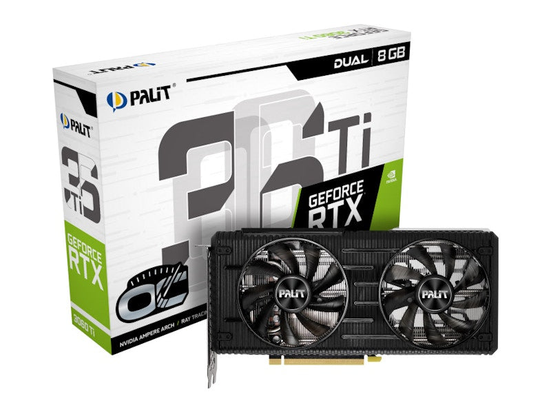 NVIDIA Palit GeForce RTX 3060 Ti 8G Dual OC Graphic Card (NE6306TS19P2-190AD)