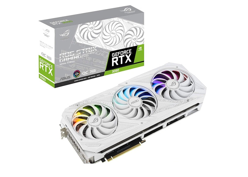 NVIDIA ASUS ROG Strix GAMING GeForce RTX 3090 24G OC Graphics Card (ROG-STRIX-RTX3090-O24G-WHITE) White