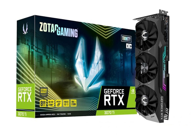 NVIDIA ZOTAC GAMING GeForce RTX 3070 Ti Trinity OC 8G Graphics Card (ZT-A30710J-10P)