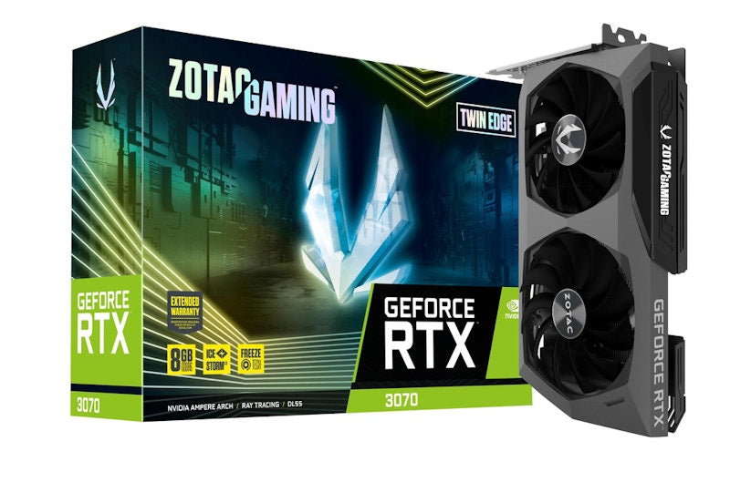 NVIDIA ZOTAC GAMING GeForce RTX 3070 Twin Edge 8G LHR Graphics Card (ZT-A30700E-10PLHR)