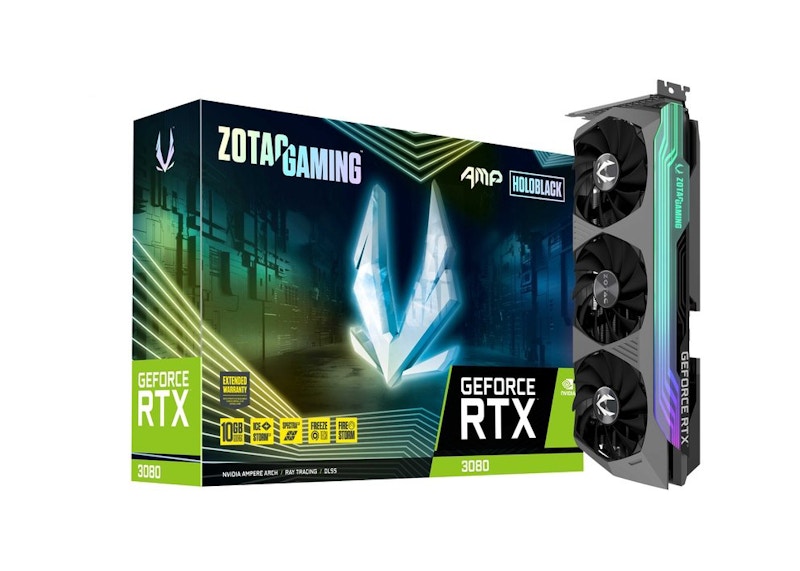 NVIDIA ZOTAC GAMING GeForce RTX 3080 AMP Holo 10G Graphics Card (ZT-A30800F-10P)