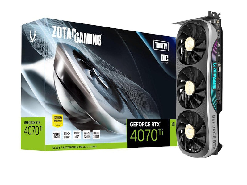 NVIDIA ZOTAC GAMING GeForce RTX 4070 Ti Trinity 12G OC Graphics Card ZT-D40710J-10P
