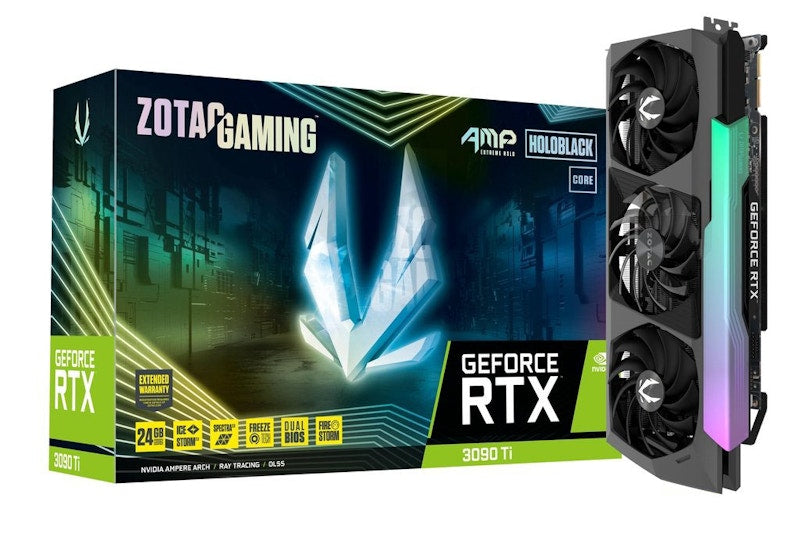 NVIDIA Zotac GAMING GeForce RTX 3090 Ti AMP Extreme Core Holo 24G Graphics Card ZT-A30910J-10P