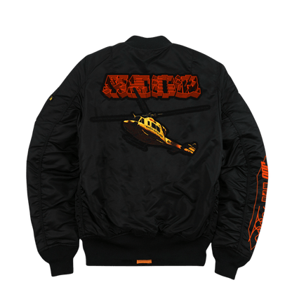 Nav Air Rescue Alpha MA-1 Bomber Jacket Black