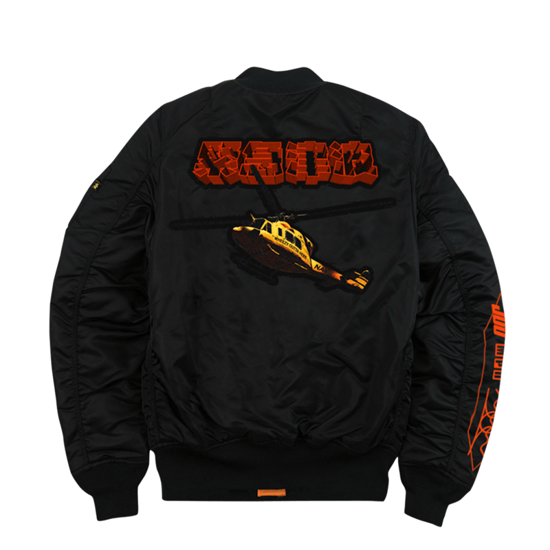 Nav Air Rescue Alpha MA-1 Bomber Jacket Black