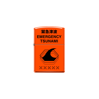 Nav Emergency Tsunami Zippo Lighter Orange