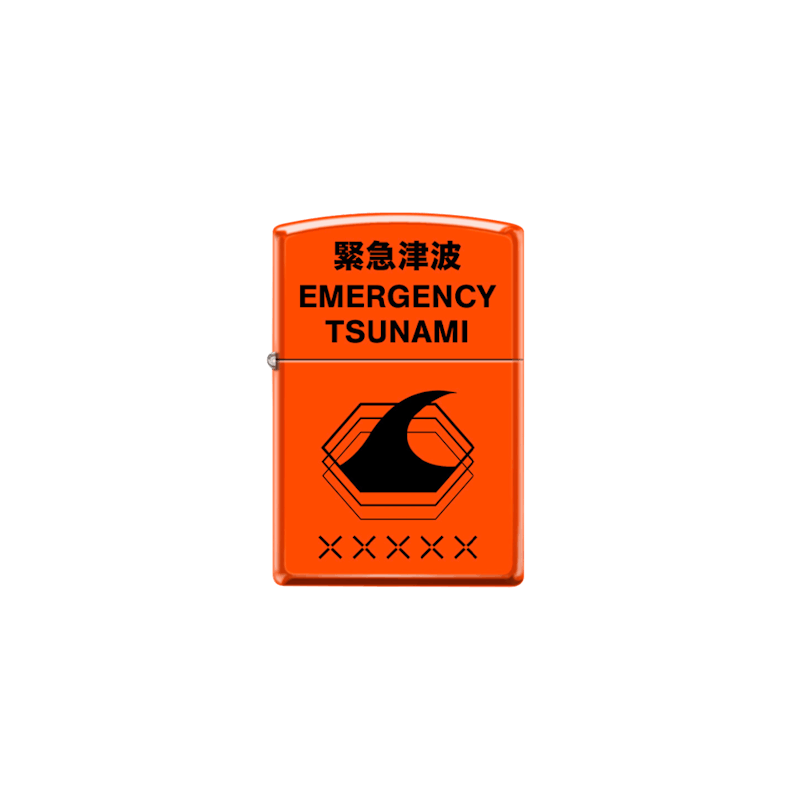 Nav Emergency Tsunami Zippo Lighter Orange