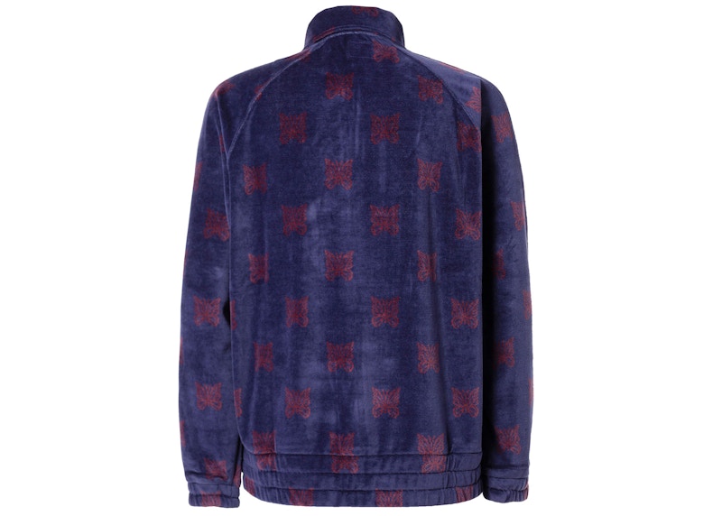 Needles Velour Papillon Track Jacket Purple Bordeaux