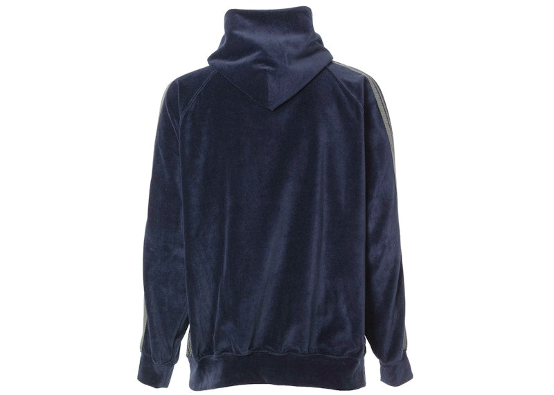 Needles Velour Track Hoodie Navy