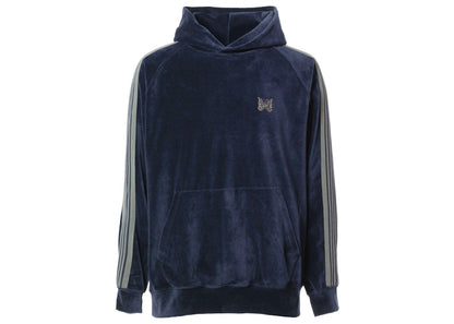 Needles Velour Track Hoodie Navy