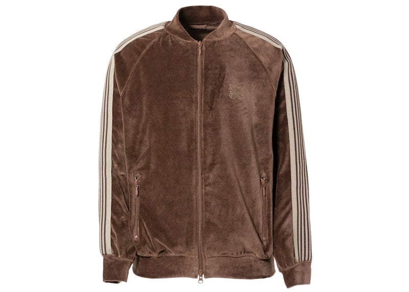 Needles Velour Track Jacket Brown