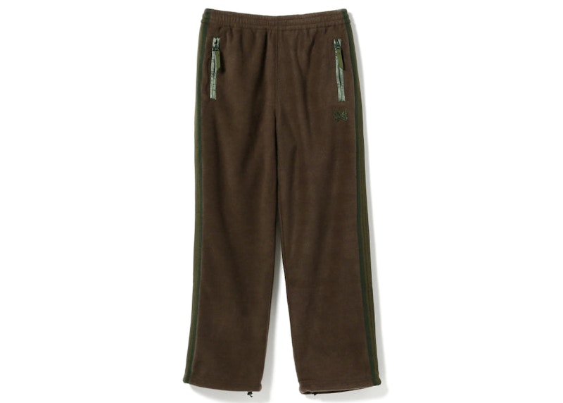 Needles x Beams Fleece Track Pants Brown Green