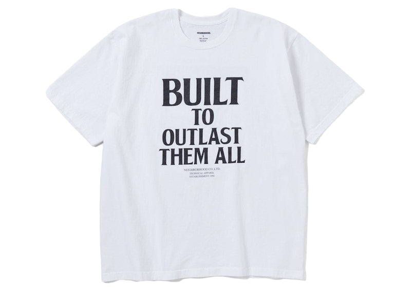 Neighborhood Built to Outlast Time All Tee White