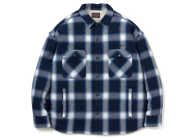 Neighborhood x Pendleton Check Boa Jacket Blue