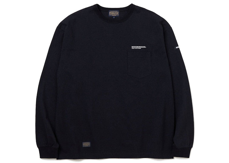 Neighborhood x Pendleton LS Crewneck Pocket T-Shirt Black