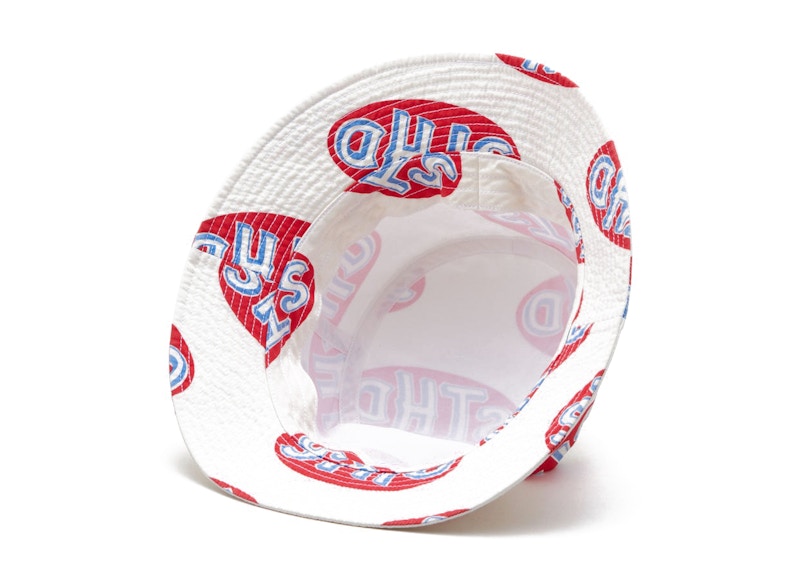 Neighborhood x Saint Mxxxxxx STHD Bucket Hat White Red