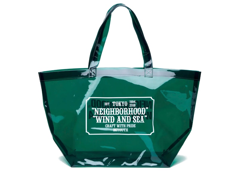 Neighborhood x Wind and Sea Beach Bag Green