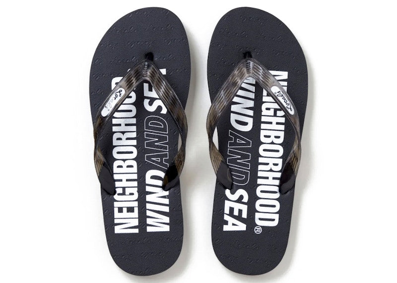 Neighborhood x Wind and Sea Beach Sandal Black