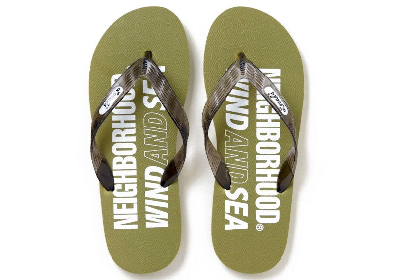 Neighborhood x Wind and Sea Beach Sandal Olive Drab