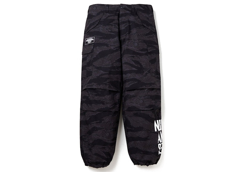 Neighborhood x Wind and Sea Camouflage Cargo Pants Black