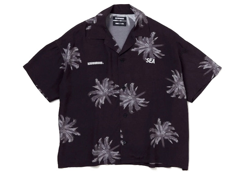 Neighborhood x Wind and Sea Hawaiian Shirt Black