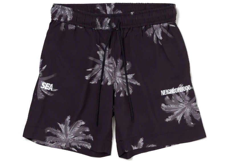 Neighborhood x Wind and Sea Hawaiian Shorts Black