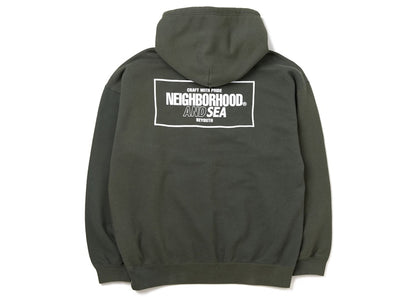 Neighborhood x Wind and Sea L/S Sweatparka Hoodie Olive Drab