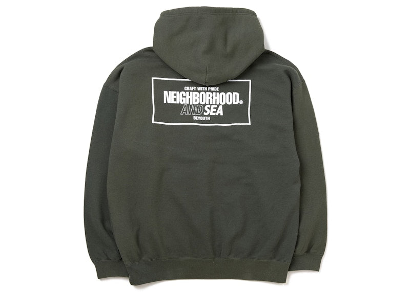 Neighborhood x Wind and Sea L/S Sweatparka Hoodie Olive Drab