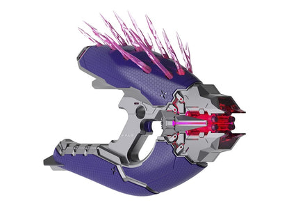 NERF Halo Needler Light Up Dart-Firing Blaster Purple