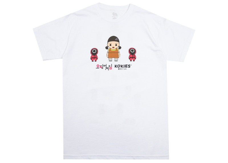 Netflix x Kokies x Squid Game x BAIT Red Light Green Light Tee White
