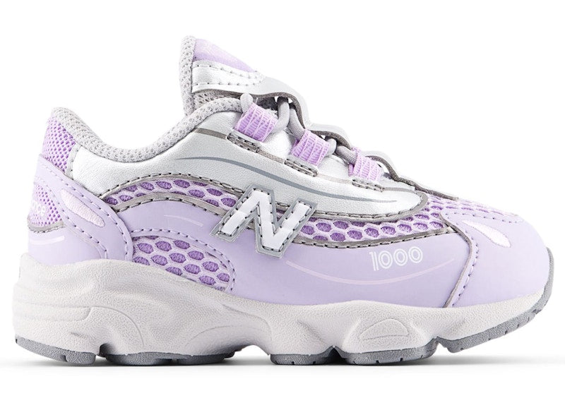 New Balance 1000 Bungee Lace Bright Lavender Light Silver Metallic (TD)