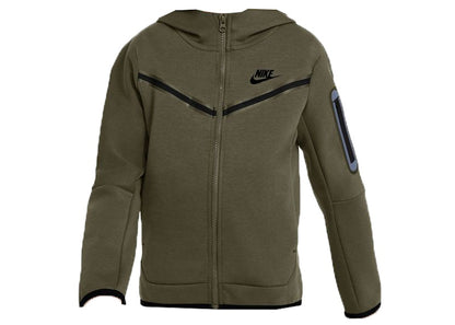 Nike Sportswear Big Kids' Tech Fleece Hoodie Rough Green/Black