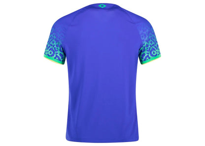 Nike Brazil 2022/23 Stadium Away Jersey Parmount Blue/Green Spark/Dynamic Yellow/Green Spark