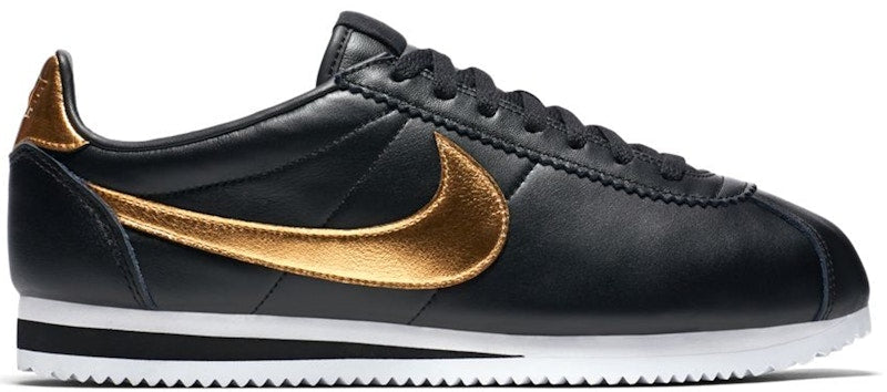 Nike Classic Cortez Black Metallic Gold