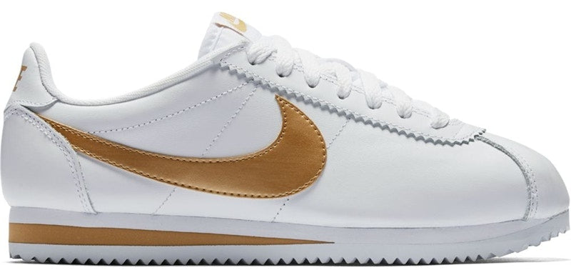 Nike Classic Cortez White Metallic Gold (Women's)
