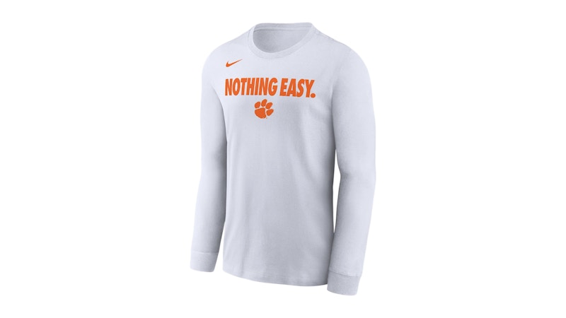 Nike Clemson College Long-Sleeve T-Shirt White