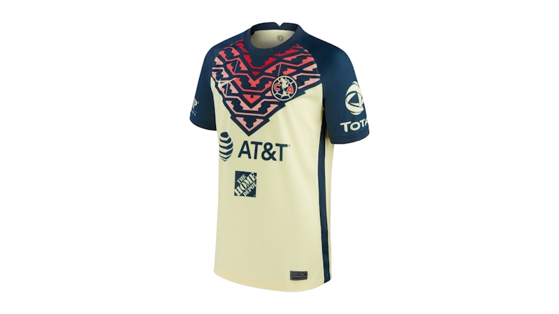 Nike Club America Kids 2021/22 Home Breathe Stadium Replica Jersey Yellow