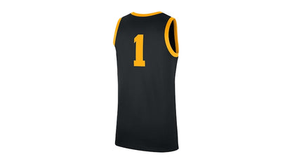 Nike College Iowa Basketball Jersey Black/University Gold