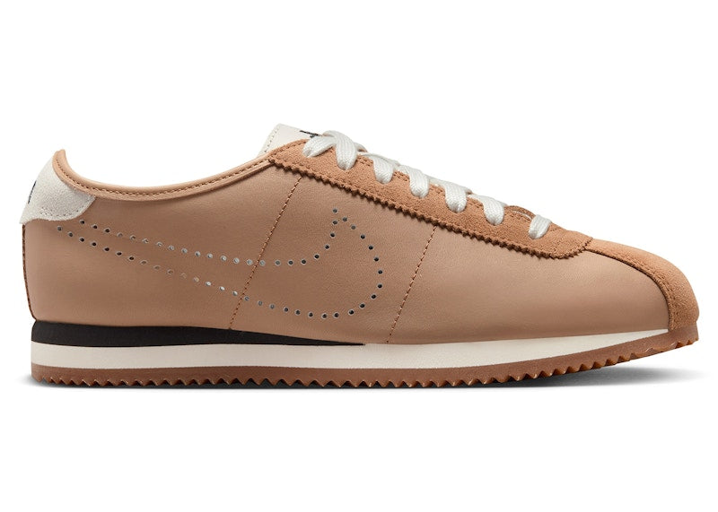 Nike Cortez Leather Pale Shale Sail Perforated Swoosh (Women's)