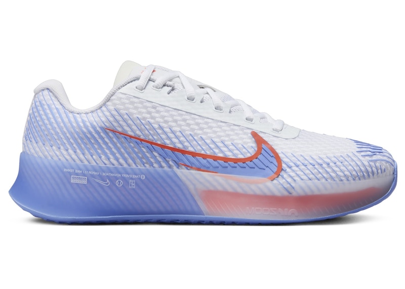 Nike Court Air Zoom Vapor 11 HC White Light Wild Mango Royal Pulse (Women's)