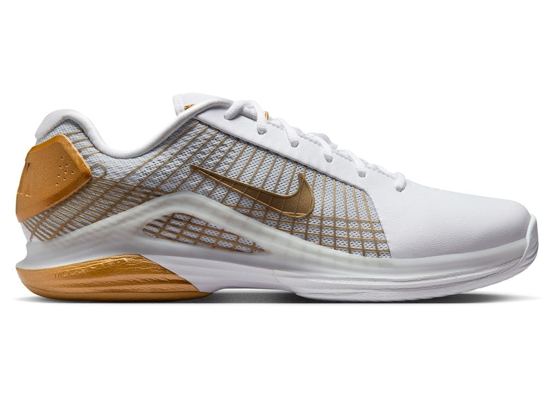 Nike Court Air Zoom Vapor 12 Hypersmash HC White Pure Platinum Metallic Gold