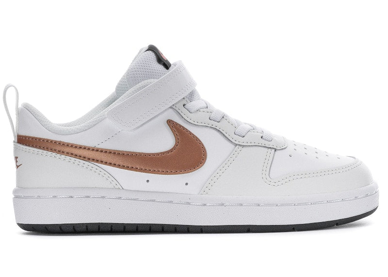 Nike Court Borough Low 2 White Metallic Bronze (PS)