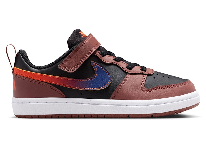 Nike Court Borough Low Recraft Black Red Sepia Orange Deep Night (PS)
