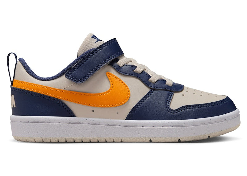 Nike Court Borough Low Recraft Light Orewood Brown Midnight Navy White Orange Peel (PS)