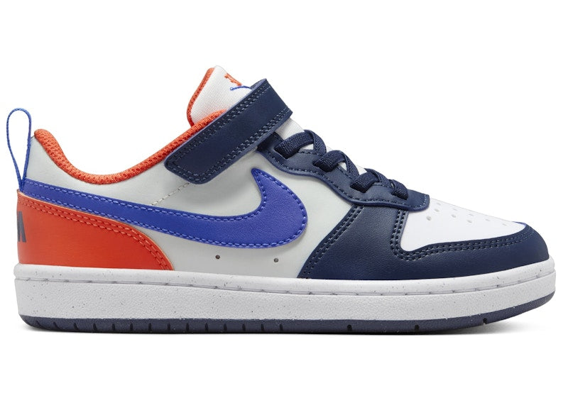 Nike Court Borough Low Recraft Midnight Navy Team Orange Light Silver Hyper Royal (PS)