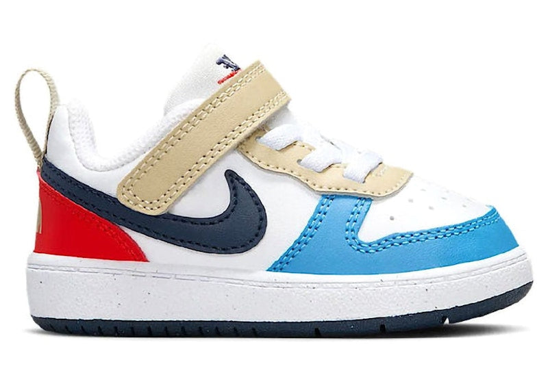 Nike Court Borough Low Recraft White Thunder Blue Light Crimson (TD)